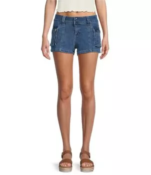 YMI Jeanswear Шорты-карго с низкой посадкой, синий