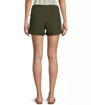 YMI Jeanswear Шорты со средней посадкой и подвернутыми манжетами, зеленый