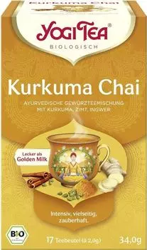 Yogi Tea, органический чай с куркумой, 17 чайных пакетиков – 10 шт. в упаковке (10 x 34 г)
