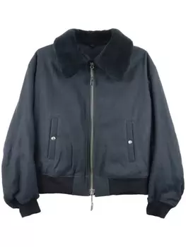 Yohji Yamamoto бомбер с принтом Lady, черный