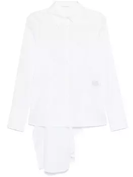 Yohji Yamamoto драпированная рубашка, белый