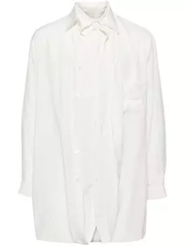 Yohji Yamamoto двухслойная рубашка, белый