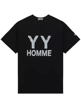 Yohji Yamamoto футболка с логотипом, черный