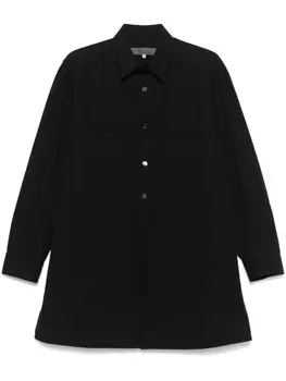 Yohji Yamamoto хлопковая рубашка, черный