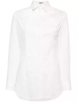 Yohji Yamamoto хлопковая рубашка с бантом, белый