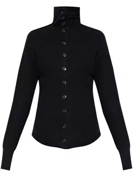 Yohji Yamamoto кардиган с высоким воротом, черный