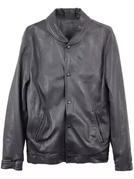 Yohji Yamamoto кожаная куртка, черный