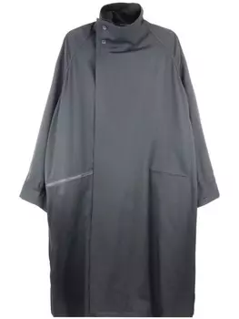 Yohji Yamamoto куртка из шерстяного габардина с перекрестной молнией, черный