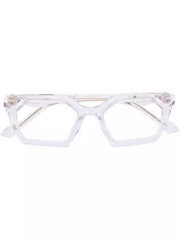 Yohji Yamamoto очки в прозрачной геометричной оправе, белый