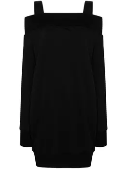 Yohji Yamamoto платье миди с квадратным вырезом, черный