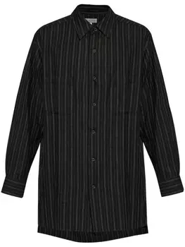 Yohji Yamamoto полосатая рубашка, черный