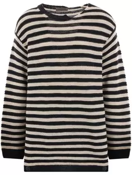 Yohji Yamamoto полосатый джемпер, черный