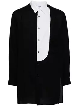 Yohji Yamamoto рубашка с длинными рукавами, черный