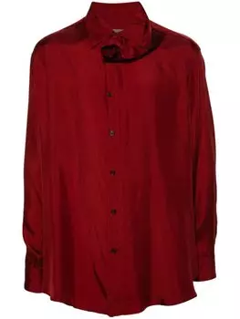 Yohji Yamamoto рубашка с оборками, красный