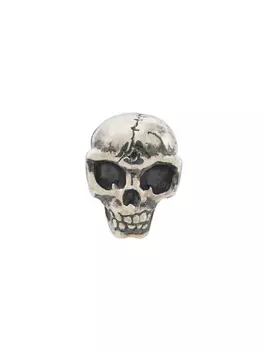 Yohji Yamamoto серьга с декором Skull, серебряный