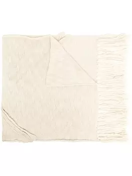 Yohji Yamamoto шарф Plain Stitch, коричневый