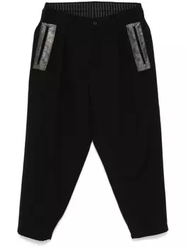 Yohji Yamamoto шерстяные зауженные брюки, черный