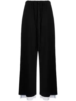 Yohji Yamamoto широкие брюки с завышенной талией, черный