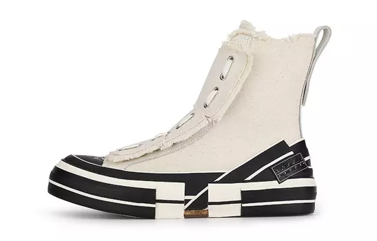 Yohji Yamamoto X Canvas Shoes Unisex High-top Off-white Xvessel