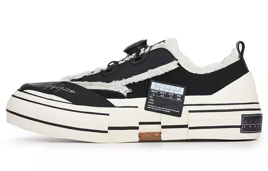 Yohji Yamamoto X Canvas Shoes Unisex Low-top Black/white Xvessel