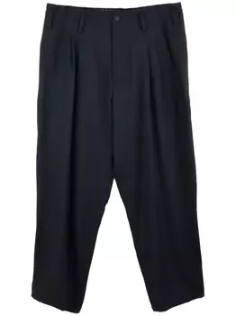 Yohji Yamamoto зауженные брюки со складками, черный