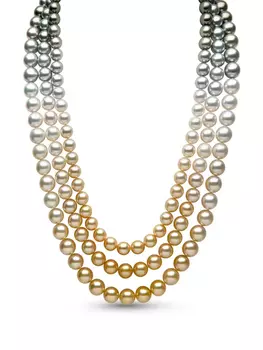 Yoko London колье Ombr? из желтого золота с жемчугом, золотой