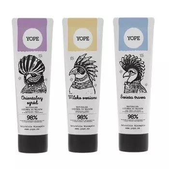 Yope Натуральный кондиционер Овсяное молочко Свежая трава Восточный сад 170 мл