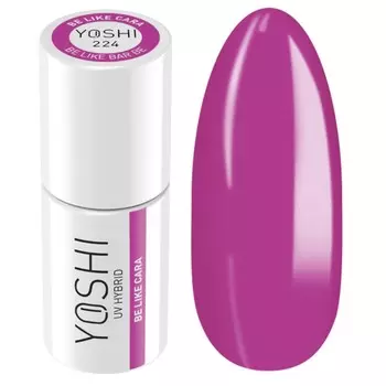 Yoshi, Гибридный лак для ногтей Be Like Bar серии Be Cara оттенок № 224 - Фиолетовый цвет, 6 мл
