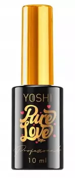 Yoshi, Pure Love Top, прозрачный топ с красными сердечками для гибридных лаков, 10 мл