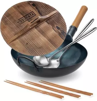 YOSUKATA Сковорода-вок с плоским дном — 13