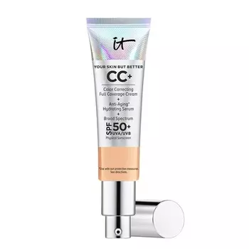 Your Skin But Better CC+ Cream Нейтральный корректирующий цвет крем среднего размера, 1,08 жидких унции, It Cosmetics