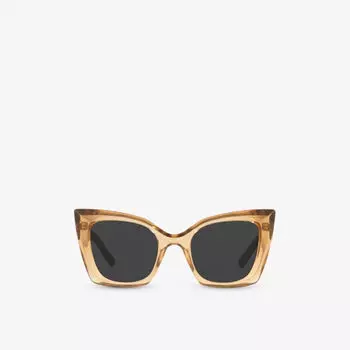 Ys000413 солнцезащитные очки из слюды и ацетата кошачьего глаза Saint Laurent, оранжевый