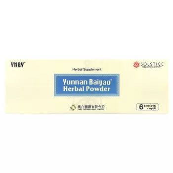 Yunnan Baiyao, Травяной порошок, 6 флаконов по 4 г