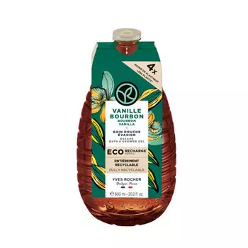 Yves Rocher, Гель для душа и ванны «Ванильный бурбон», сменный блок, 600 мл