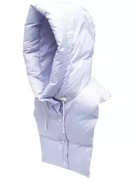 Yves Salomon дутый капюшон на кнопках, фиолетовый