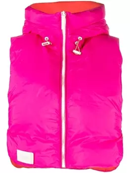 Yves Salomon дутый жилет, розовый
