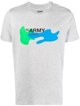 Yves Salomon футболка с логотипом, серый