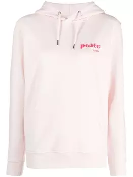 Yves Salomon худи с логотипом, розовый