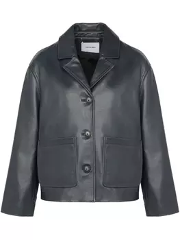 Yves Salomon кожаная куртка, черный