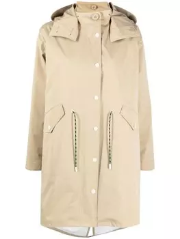 Yves Salomon плащ с кулиской, серый