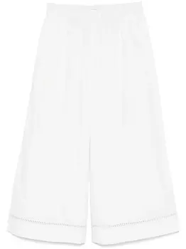 Yves Salomon поплиновые брюки, белый