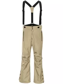 Yves Salomon прямые брюки с логотипом, зеленый