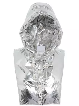 Yves Salomon шапка-бини с застежкой-кнопкой, серебристый