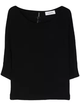 Yves Salomon шерстяной топ с завязками, синий