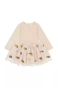 YVONNE BALLERINA DRESS платье для маленькой девочки Konges Sljd, бежевый