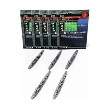 Z32 (С) x5, Axis & Allies - Collectible Miniatures Game - War at Sea - Condition Zebra Singles