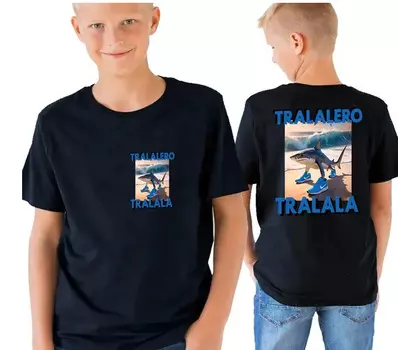 Забавная футболка Trallalero Tralala размер 116, черный