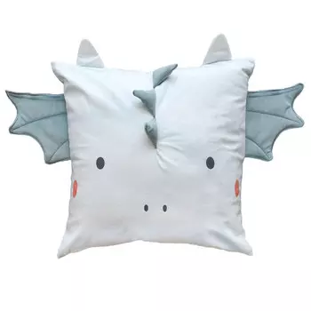 Забавная подушка 40х40 дракончик Amo Lacasa, бирюзовый