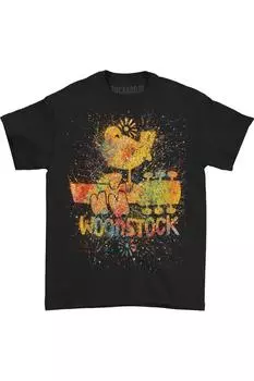 Забрызганная футболка Woodstock, черный