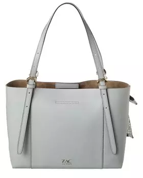 Zac Posen Кожаная сумка-тоут среднего размера Posen, серый